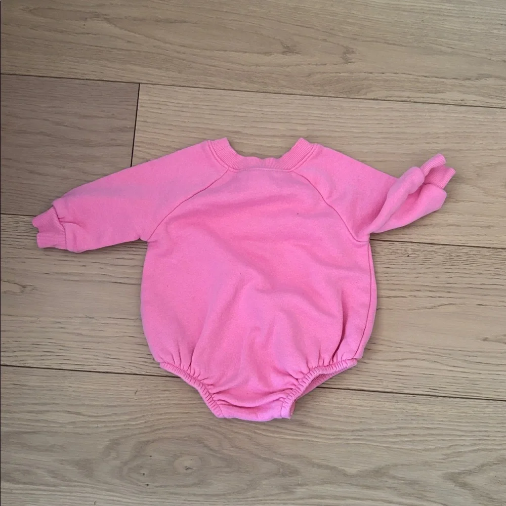 Old Navy hot pink onesie sweatshirt - size 0-3 months